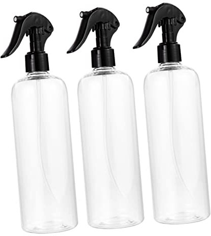 HONMEET 3sätze Plastik-sprühflasche Leer Wassersprühflasche Mit Nebel Nachfüllbare Sprühflasche Für Pflanzen Transparent Mit Schwarzen Verschlusskappen