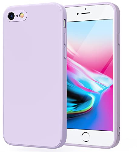 Wanme Hülle für iPhone SE 3/2 (Modell 2022/2020), iPhone 8/7 Hülle, Ultra Dünne Soft Flüssig Silikon Case, Vollständige Schutzhülle Handyhülle für iPhone 8/7/SE (Hellviolett)