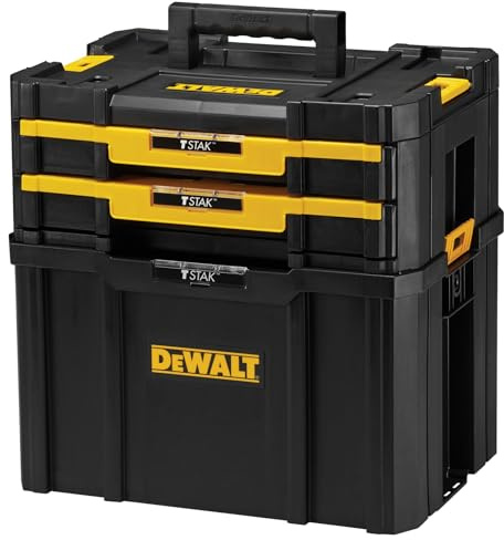 DEWALT Dewalt Tstak IV Combo - Carry Open Tote Tool Box Carrier + 2 Drawer Organiser
