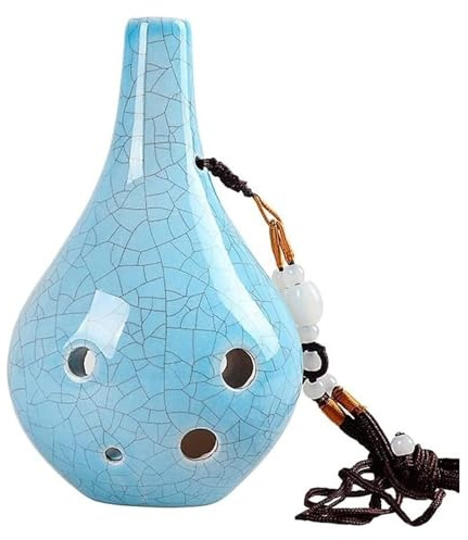 Okarinas Sechs-Loch-Okarina Alto C, handgeschnitzte Okarina, aufrechtes Instrument, Flöte, Okarina for schön Geschenk