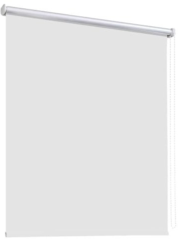 Thermorollo Verdunkelungsrollo 40 x 260 cm Sonnen-, Sicht- & Schallschutz Wärmeschutzrollo Hitzeschutzrollo Inkl. Befestigungsmaterial für Fenster & Balkontür, Weiß