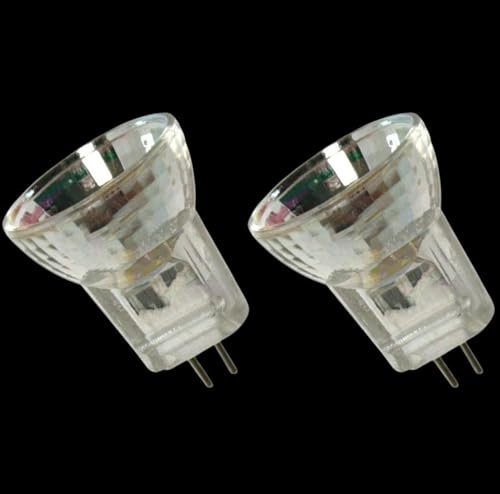 UGEFKMQ 2PC MR8 5W 12V Halogenlampen Niedervoltlampe MR8 12V 10W Halogenstrahler GU4 Bi Pin Sockel Warmweiß Dimmbar 12V-20W