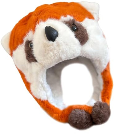 ZAYIUKI Schöne Kleine Pandamütze mit warmen Ohrenklappen für Damen und Kinder,Winteraktivität,Skimütze,Pullovermütze,Trappermütze mit Ohrenschutz