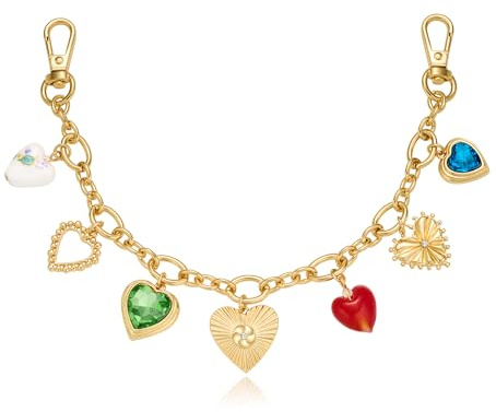 TOVABA Bag Charms Gold Damen Taschenanhänger Geschenk für Frauen Schlüsselanhänger Damen Mode Deko für Handtasche & Rucksack