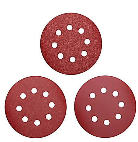 pouces 8 trous 125mm disques de papier abrasif disques de meulage en métal pour le travail du bois outil de polissage abrasif 40/60/80/100/120/2000 grain, 50 pièces, grain 1000