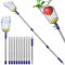 DBREAKS 4,2 m Recogedor de Frutas, Recogedor de Manzanas con Barra telescópica de Aluminio Ligero, Recogedor de Frutas con Cojín, Fácil de Montar, Diámetro de 16cm