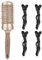 Spazzola Capelli Rotonda,Spazzola Rotonda per Asciugatura per Capelli,Spazzola Tonda per Ridurre i Tempi di Asciugatura,Spazzola in Ceramica per Capelli,53mm,Per Piega Capelli Bagnati Lisci o Ricci