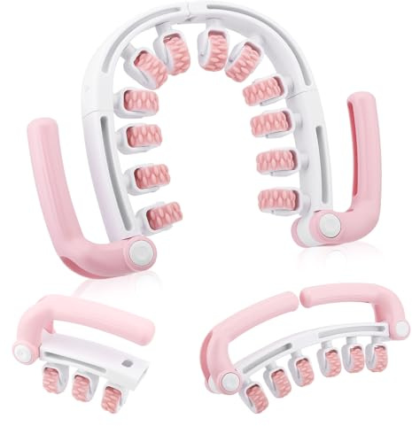 Cellulite Roller, Lipödem Massagegerät Massageroller Bein Massage Roller Oberschenkel Muskeltherapie Massagestab Taille Massageroller Anti Cellulite Massage Faszienrolle mit Griff für Fuß Armen Nacken