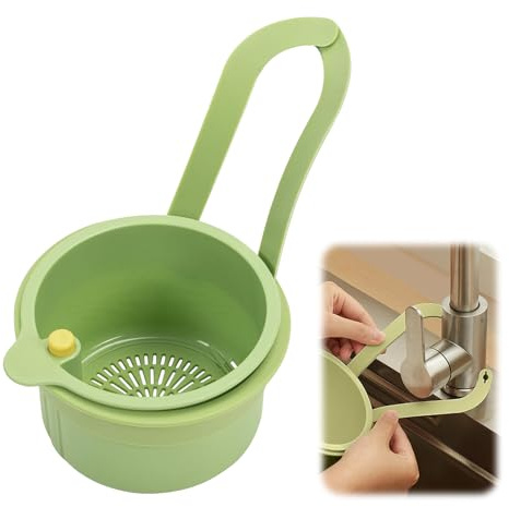 COONE Colino per Lavello, 3 in 1 Filtro Lavello Cucina, Colino per Lavello Cucina, Funzionamento a Mani Libere, Ideale per Lavare Verdura, Frutta E Pasta, Adatto per I Bagni Domestici