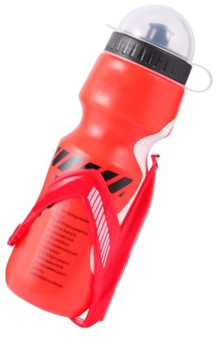 BESTonZON Ensemble Porte-bidon pour Vélo De Montagne Rouge Bouteille Légère en Plastique, Support Robuste Compatible VTT, pour Cyclisme en Plein Air Et Randonnée