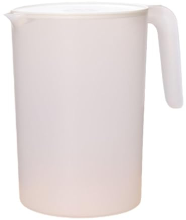 Eoixuqba Pichet À Eau 2l Avec Couvercle, 18.5x19x12cm Pichet À Jus, Pichets En Plastique Avec Couvercle, Pichets Pour Réfrigérateur Grande Capacité, Carafe D'eau En Plastique Pour Réfrigérateur