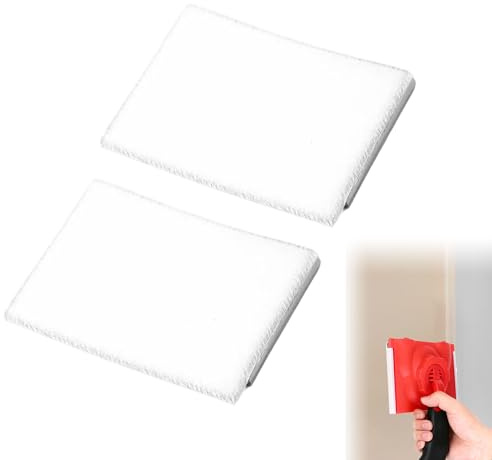 2Pcs Paint Edger Tool Replacement Pad Practical Paint Pads for Walls and Ceilings White Edges Brush Corner Pads Perfect Edge Painting Tool