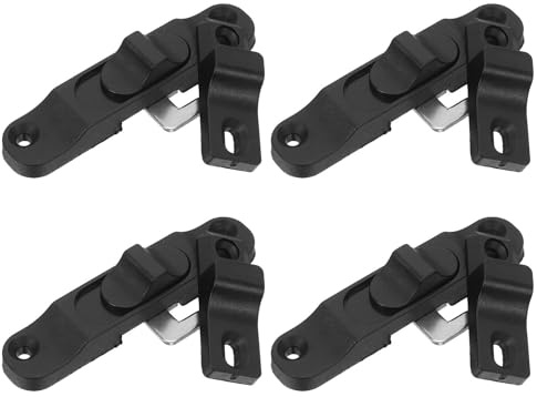 Veemoon 4Pcs Aluminum Alloy Window Lock Restrictors for Sliding Screens Safety Window Limiter with Snap Lock Function for Home and Patio Door Protection