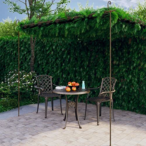Pergolato da Giardino Marrone Anticato 4x3x2,5 m in Ferro,Prato e giardino,Vita all'aperto,Strutture da esterno,Archi, tralicci e pergole-313998