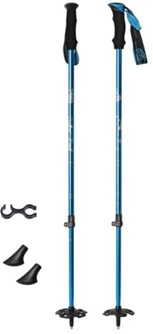 Harilla 2 Pcs Ski Poles Professional Skiing Pole with Comfort Ergonomic Handle and Adjustable Boot Tips, Telescopic Skiing Sticks for Winter Sports, Snowboarding, blue