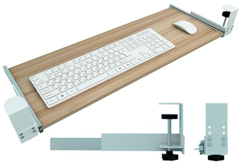 uoXHFdh Kein Bohren erforderlich, ergonomische Schreibtischverlängerungsarmstütze reduziert Ermüdung im Homeoffice(White,65x30cm(26x12Inch))