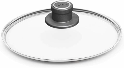 Ylle säkerhetsglaslock, rund, Ø 20 cm, lockknapp med permanent ventilation, rostfritt stål infattning, transparent, ugnssäker upp till 250°