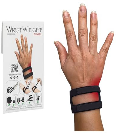 WristWidget® Black Adjustable Wrist Brace for TFCC Tears, One Size fits most. For Left and Right Wrists, Support for Weight Bearing Strain, Exercise
