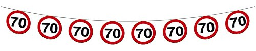Geburtstag Party Verkehrsschild 12 Meter BANNER – 70. Geburtstag, Zahl 70