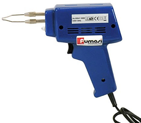 Fumasi Pistola Saldatrice Elettrica, Saldatore Istantaneo a Pistola per Saldare Stagno, con Luce Led Integrata, 100W, 230V, Max 450 °C