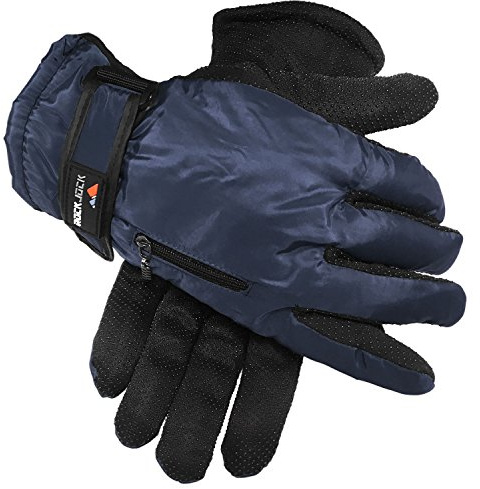 RockJock Ladies Womens Outdoor Windproof Winter Work Sports Action Snow Ski Gloves Navy