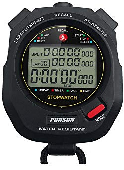 QWM Professional Timer Stopwatch, Digital Sports Stopwatch with Countdown Timer, 100 Lap Memory, 0.001 Second Timing,Water Resistant,Multi Functional Stopwatch for Swimming Running Training Etc
