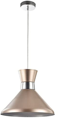 Casa Padrino Hängeleuchte Champagnerfarben/Silber Ø 33,5 cm - Höhenverstellbare Leuchte