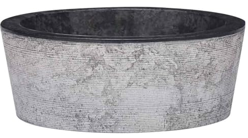 vidaXL Handfat svart Ø40x15 cm marmor