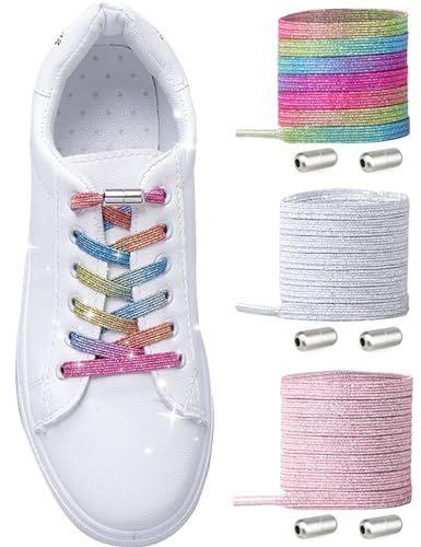 Elastische Schnürsenkel Ohne Binden | Elastische Schnürsenkel kinder Erwachsene - Gummi Schnürsenkel Schuhbänder Schnellverschluss Schnürsenkel Ohne Binden mit Metallkapsel für Sneaker, Laufschuhe