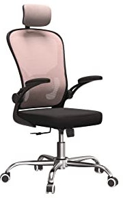 ADGO Silla de Gaming con Reposabrazos, de Ordenador sobre Ruedas, de Escritorio, de Oficina con Reposacabezas, Ergonómica, para Conferencias, Silla Giratoria (Rosa)