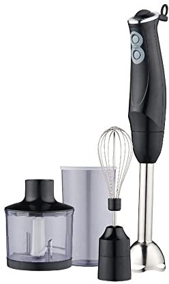 Immersion Blender Handheld 2-Speed Electric Hand Mixer with Egg Whisk Food Processor Chopper Stick Mixer BPA-Free One Button Operation 450W