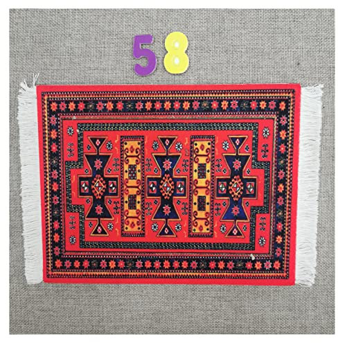 Egurs Mauspad Teppich Muster Perser Stil Orientteppich Mini Teppich Untersetzer mit Quaste Computer Zubehör Bunte Glasuntersetzer Glascoaster 58#