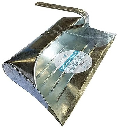 Leecroft 1601-GA Metal Durable Dustpan - Galvanised