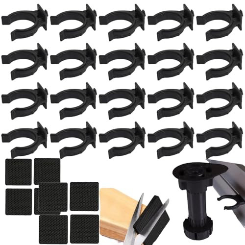 Küchen Sockelhalterungen,20pcs Sockelhalterung für Küchensockel,Küchenständer für Küchenfüße Sockelfußclip Küchensockel Sockel Clips für Küchenfüße Halterung Sockelblendenhalter Sockelblenden