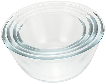 Cabilock 4stücke Klarglas Schalen Für Obst Und Salat Nudelschalen Zum Servieren Hitzebeständig Und Kältebeständig Für Küche Und Dessert