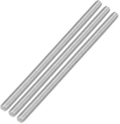 QUARKZMAN 3 Stück Gewindestangen, M8 x 150mm, 304 Edelstahl, Gewindestab mit metrischem Vollgewinde, M8-1.25 Gewindestift für Möbel- und Maschinenmontage