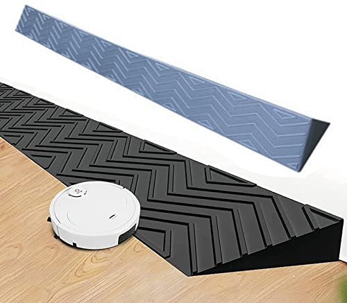 ZTZBFGM Grau,100x10x4cm, Türschwellenrampe, Bordsteinrampe, rutschfeste Rampe, Haushalt rutschfeste Stufen, für Rollstuhl, Roboter Reinigung, Garage, LagerRampen