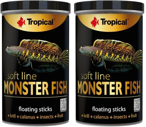 Soft Line Monster Fish 1000ml / 320g - Nourriture pour Grands Poissons Carnivores (Lot de 2)