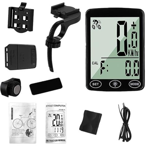 Wireless Bicycles Computer,Automatic Cycle Bikes Computer Wireless Speedometer Odometer | Smart Road Bicycles Computer Clear Cycling Speedometer for Maximum Speed Riding Time