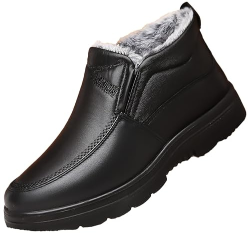 Bottine Fourrée Homme EU 43 - Bottes Chaudes De Neige À La Mode par Temps Froid - Chaussures d'Hiver pour Hommes
