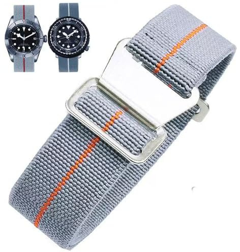 Nizonlaie Uhrenarmband Nylon Elastische Truppen Fallschirmfahrer Militärischer Uhrenarmbänder 18mm 20mm 22mm Haken-und-Schleife Premium gestreiftes Stoff Nylon Ersatz Uhr Armband für Männer Frauen