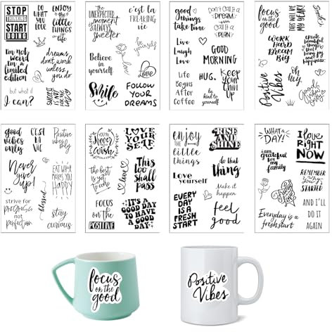 ZWWOGE 8 Stück Rub On Sticker,Folie Transferaufkleber 16x11cm für Glas,Handarbeiten, Dekoration, DIY-Kunsthandwerk, Geschenke Deko, Party Deko,rub on sticker frühling