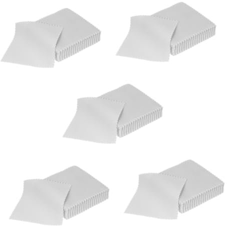 BESPORTBLE 5 Series Paño De Limpieza De Microfibra Para Joyería Paño Para Pulir Joyas Paño Para Limpiar Joyas Limpiadoras Paños Para Limpiar Plata Paño Para Pulir 50 piezas x 5