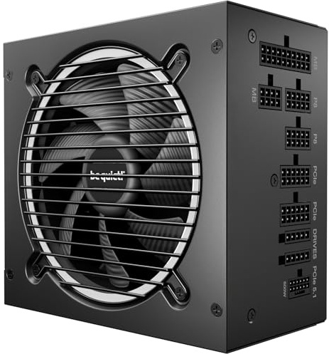 be quiet! Pure Power 13 M 750W, ATX 3.1, Fully Modular PSU, 80+ Gold | PCIe 5.1 Ready Power Supply, Up to 94.3% Efficiency, LLC Topology, Semi-Passive 120mm fan, 12V-2x6 600W, For Overclocked GPUs