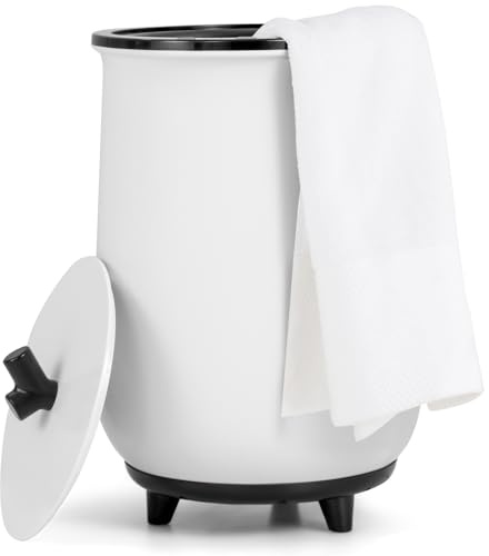 LIFEZEAL 23L Secchio Scaldasalviette Elettrico Bagno, 130℃, Rapido, Tempo e Temperatura Regolabili, Scalda Asciugamani, Salviette, Coperte, Vestiti, con Scatola Profumi, Auto-spegnimento, Nero