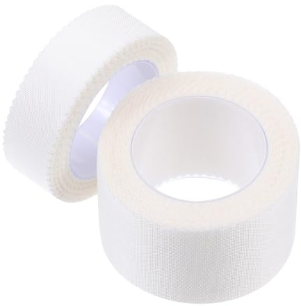 Yardwe 2 Pcs Hypoallergenic Sawtooth Adhesive Wound Dressing Tape Breathable Silk Texture Strong Fixation for Sensitive Skin Care Easy Tear for Gauze Securement