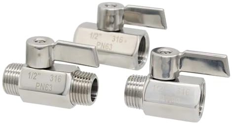 316 stainless steel ball valve inner and outer wire miniature pressure valve water pipe thread switch DN15(3/8) Plumbing Fittings