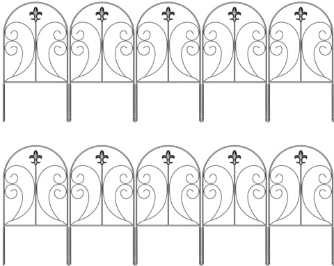 Recinzione Da Giardino Barriera Anteriore Animale | Bordo In Metallo Antiruggine Per Protezione Del Suolo - Barriera E Recinzione Di Paesaggistica | Per Prato Patio Terrazza Balcone