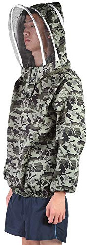 RASTKY Foldable Beekeeping Suit Double Zippered Bee Jacket, Wear-Resistant Material for Beekeepers, Ideal for Outdoor Night Fishing