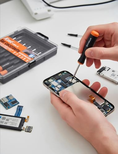 Set Cacciaviti Torx di Precisione Kmt Tools - Kit 6 Pezzi (T5, T6, T7, T8, T9, T10) - Giraviti Professionali in Acciaio per Elettronica, Smartphone e PC con Custodia Rigida